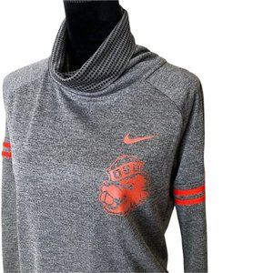 Nike OSU Oregon Beavers Funnel Neck Pullover Long Sleeve Tee Small